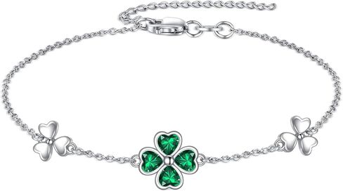 YAFEINI Amethyst/Clover/Starfish/Star Bracelet 925 Sterling Silver Purple Bracelet Heart Birthstone Irish Shamrock Jewelry Gifts for Women in Saudi Arabia