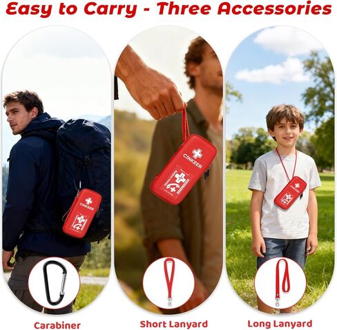 EpiPen Carry Case, Hard EVA Emergency Medical Bag for 2 EpiPens, Auvi-Q, Eye Drops, Inhaler, Allergy Medication & Diabetes Supply Durable Emergency Medical Pouch for Travel in Saudi Arabia