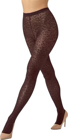 Wolford Pantera Tights Pantyhose for Women Animal Print Opaque Shiny Jacquard Hosiery Soft Waistband Sustainable Legwear in Saudi Arabia