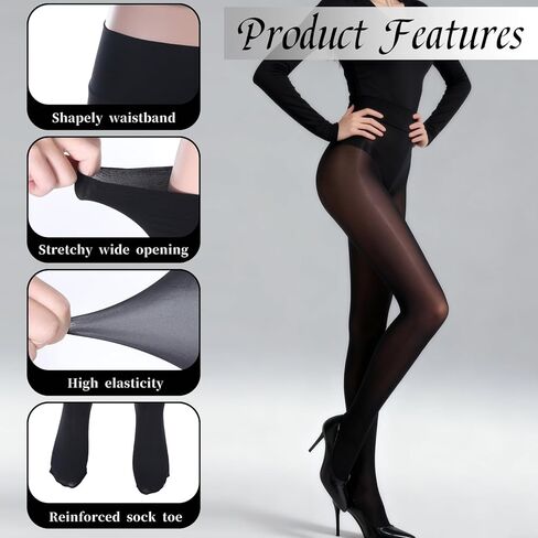 Women's Oily Shiny Pantyhose High Wais Shiny Sheer Tights Oil Shimmer Tights Dance Tight Sheer Comfort Stockings(Black) in Saudi Arabia