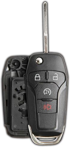 Remote Start Flip Key Fob Shell Case Replacement for Ford N5F-A08TDA, 5923694 in Kuwait