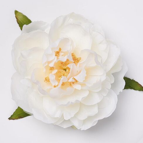 Ivory White Peonies Artificial Flowers, 6 Pcs 16 Inch Realistic Faux Silk Peonies Flowers for Vase Arrangements, Wedding Centerpiece, Home Decor Indoor Outdoor in Saudi Arabia