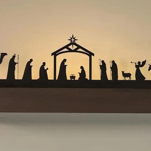 Iron Nativity Scene Figurine Decor - for Living Room, Office, Desk | Ideal Christmas Home Decor in Saudi Arabia