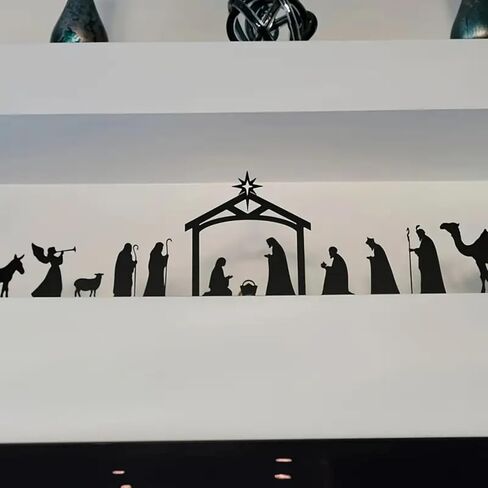 Iron Nativity Scene Figurine Decor - for Living Room, Office, Desk | Ideal Christmas Home Decor in Saudi Arabia