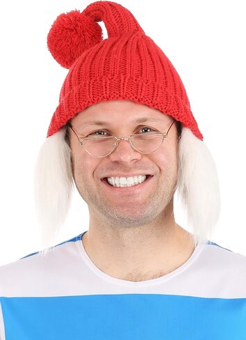 Disney Peter Pan Mr. Smee Hat & Glasses Costume Kit - Knit Hat with Faux Hair and Gold-Tone Glasses in Saudi Arabia