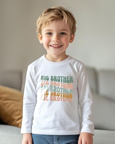 Promoted to Big Brother T Shirt Gift for Toddler Boy Big Bro Announcement T-Shirt Tees 2-8T in Saudi Arabia