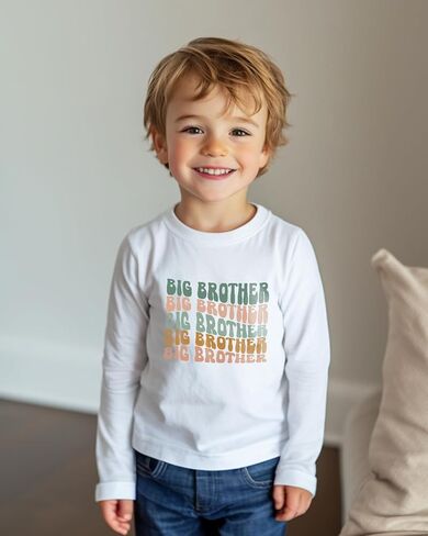 Promoted to Big Brother T Shirt Gift for Toddler Boy Big Bro Announcement T-Shirt Tees 2-8T in Saudi Arabia