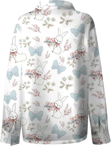 Valentines Tops for Women Button Down Shirts Heart Blouses Dressy Casual Lapel Collar Long Sleeve Soft Comfy T Shirt in Saudi Arabia