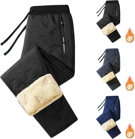 إمرأة شيربا اصطف Sweatpants مقاوم للماء يندبروف بانت الرجال رشاقته شتاء دافئ Sweatpants عادية عداء ببطء بانت للجنسين in Kuwait
