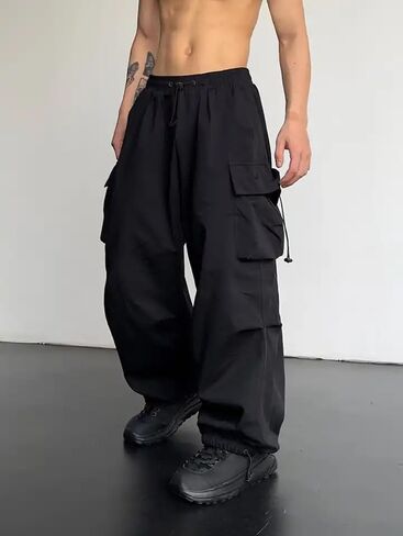 Unisex Cargo Pants – Vintage Streetwear Baggy Utility Joggers with Drawstring Waist and Pockets in Saudi Arabia