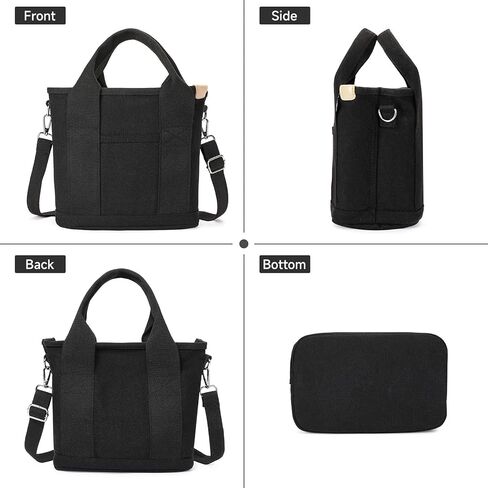 Small Tote Bags for Women Canvas Purses with Zipper Crossbody Mini Tote Satchel Hobo Work Beach Bag Shoulder Handbags in Saudi Arabia