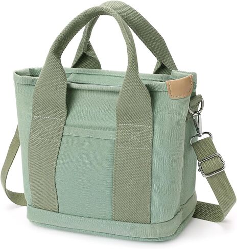 Small Tote Bags for Women Canvas Purses with Zipper Crossbody Mini Tote Satchel Hobo Work Beach Bag Shoulder Handbags in Saudi Arabia