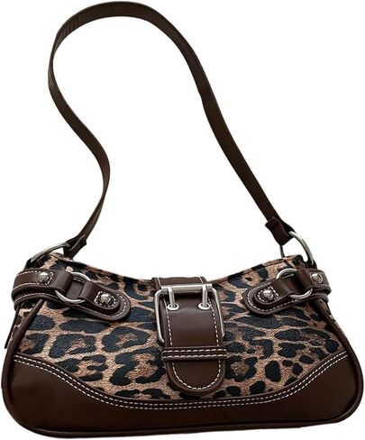 Milumia Women's Leopard Print Pu Leather Shoulder Bags Vintage Top Handle Hobo Handbags in Saudi Arabia