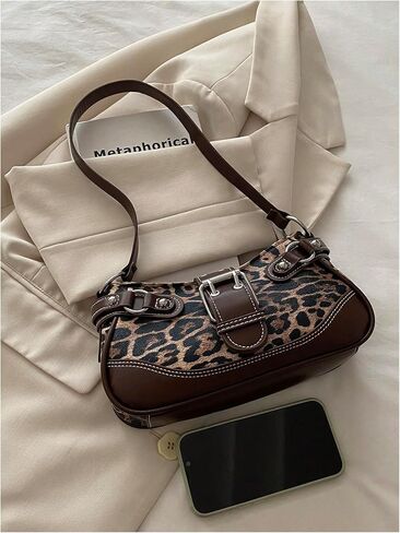 Milumia Women's Leopard Print Pu Leather Shoulder Bags Vintage Top Handle Hobo Handbags in Saudi Arabia