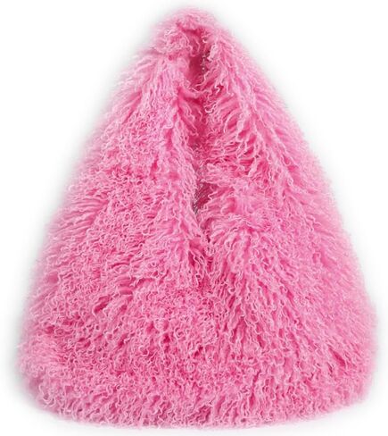 Faux Fur Large Hobo Shoulder Bag for Women Y2K Fluffy Handbag and Purses Cute Plush Furry Totes in Saudi Arabia