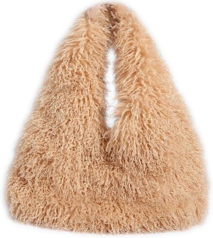 Faux Fur Large Hobo Shoulder Bag for Women Y2K Fluffy Handbag and Purses Cute Plush Furry Totes in Saudi Arabia