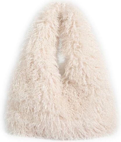 Faux Fur Large Hobo Shoulder Bag for Women Y2K Fluffy Handbag and Purses Cute Plush Furry Totes in Saudi Arabia