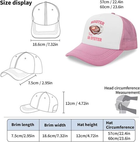 Moister Than an Oyster Funny Inappropriate Adult Humor Women Hat Camping Caps in Saudi Arabia