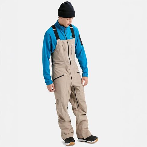 Burton 100241DAH2LRegular Men's [ak] Freebird Gore-TEX 3L Bib Pants Summit Taupe L in Saudi Arabia