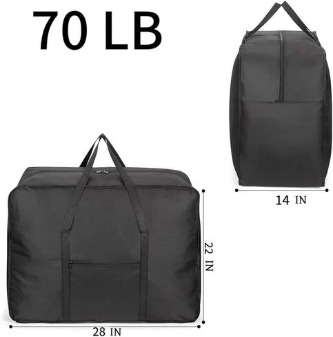 70 LB Capacity, Black CanvasExtra Large Duffel Bag, 28 x 22 x 14 inches in Saudi Arabia