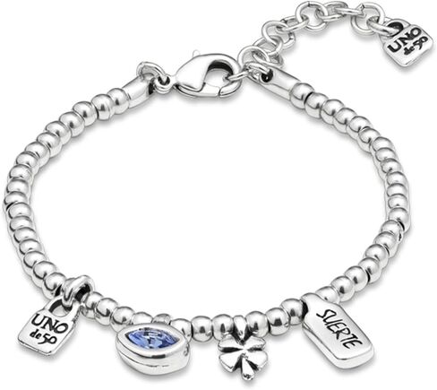 Elastic bracelet in metal clad with silver with SWAROVSKI® ELEMENTS. in Kuwait