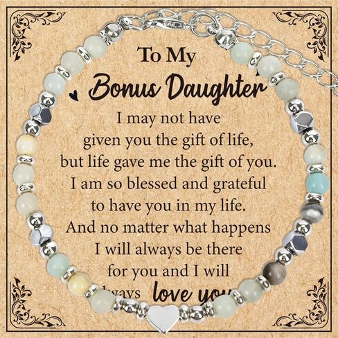 Bracelet Gifts for Daughter In Law Niece Granddaughter Bonus Daughter Work Besties, Christmas Birthday Mother's Day Appreciation Graduation Gifts for Women Girls, Natural Beads Bracelet for Her in Saudi Arabia