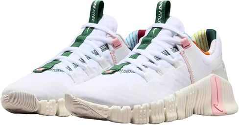 حذاء Nike Free Metcon 5 للتمرين للسيدات (أبيض/شراعي/تنوب/وردي بلوم FN8920-161، نظام مقاسات الأحذية الأمريكية، للبالغين، للنساء، رقمي، متوسط، 6) in Kuwait
