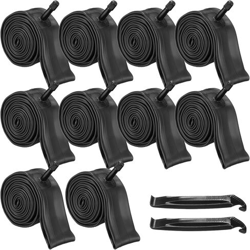 12 Pcs 20 Inch Bike Tube Fit 1.75/1.95/2.10/2.125 Bike Inner Tube with Tire Levers, Butyl Rubber Interior Bicycle Tire Tube Schrader Valve for MTB Road Mountain BMX Kids Bikes in Kuwait