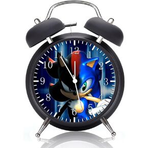 Twin Bell Super Sonic Alarm Desk Clock with Night Light Quite Silent Non-Ticking 4 Inches Metak and Glass Face Great for Decor or Gifts W360 in Kuwait