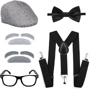 100 Day of School Costume for Boys,Old man dress up for kid – Grandpa Cosplay Costume Accessories in Saudi Arabia