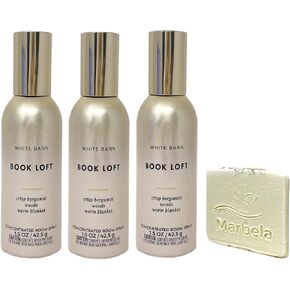 Bath & Body Works Book Loft - 3 Pack Of Concentrated Room Spray with a Marbela Natural Oats Sample Soap. in Saudi Arabia