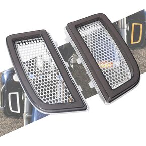 Motorcycle LED Fairing Lower Grills Turn Signal Light Running Light Fit for Harley Touring Street Gilde Road Gilde Electra Glide Ultra Limited 2014-2023 Black in Kuwait