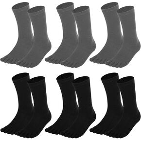 6 Pairs Toe Sock Liners for Hiking Five-Finger Crew Liner Socks Men Ultra-lightweight Winter Warm for Cold Weather Running Athletic Women Adult in Saudi Arabia