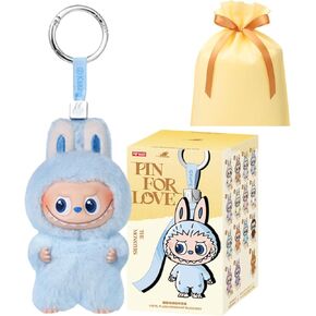 POP MART THE MONSTER PIN FOR LOVE Series قلادة قطيفة (A-M) Popmart Mini Labubu Love Mini Love Keychain in Kuwait
