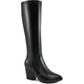Womens Knee High Boots: Fashion Chunky Heel Long Boot 2026 Side Zipper Pointed Toe Tall Shoes for Dressy in Kuwait