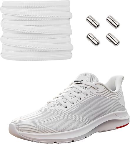 2 Pairs Elastic No-Tie Shoelaces Set, Quick Lock Capsule Buckle Shoe Laces for Sports, Travel in Saudi Arabia