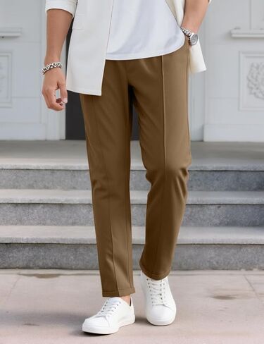 Men's Lightweight Casual Pants Elastic Waist Drawstring Baggy Trousers Workout Yoga Track Pants with Pockets in Saudi Arabia