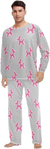 Groovy Mushroom Pjs Sets for Women Men Pajama Set Long Sleeve Pajamas for Women Set 2 Piece with Pocket Size XXS-XXL in Saudi Arabia
