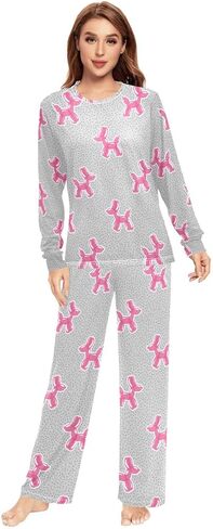 Groovy Mushroom Pjs Sets for Women Men Pajama Set Long Sleeve Pajamas for Women Set 2 Piece with Pocket Size XXS-XXL in Saudi Arabia