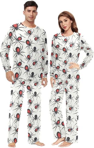 Groovy Mushroom Pjs Sets for Women Men Pajama Set Long Sleeve Pajamas for Women Set 2 Piece with Pocket Size XXS-XXL in Saudi Arabia