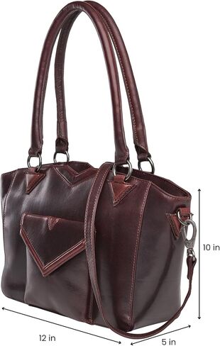 Lady Conceal Locking Zipper Concealed Carry Purse Aubrey Satchel for Medium-Frame Handgun with Premium Holster in Saudi Arabia
