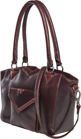 Lady Conceal Locking Zipper Concealed Carry Purse Aubrey Satchel for Medium-Frame Handgun with Premium Holster in Saudi Arabia