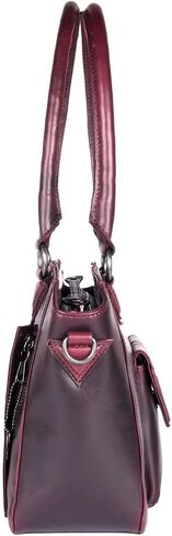 Lady Conceal Locking Zipper Concealed Carry Purse Aubrey Satchel for Medium-Frame Handgun with Premium Holster in Saudi Arabia