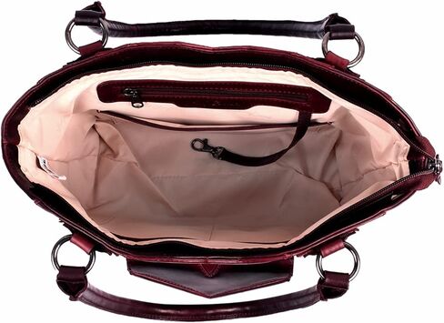 Lady Conceal Locking Zipper Concealed Carry Purse Aubrey Satchel for Medium-Frame Handgun with Premium Holster in Saudi Arabia