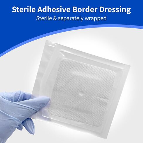 25 Pcs Split Drain Adhesive Bandages, Feeding Tube PD Catheter Pad J Peg Tube Patch Peritoneal Dialysis Accessories Gtubes Holder Covers, Sterile Drain Patch Supplies Island Dressing(4" x 4") in Saudi Arabia