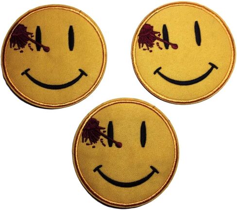 Series Bloody Smiley Face Embroidered Patch Set of 3 in Saudi Arabia