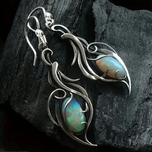 Creative Retro Handmade Droplet Shaped Pendant Earrings, Personalized Jewelry Accessories for Holiday Parties in Saudi Arabia