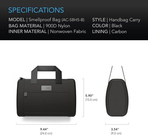 Ac Infinity Stash Bag Nylon Lightweight Zipper Soft handbag in Saudi Arabia
