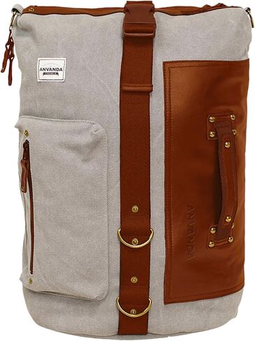 Anvanda Premium Unisex Convertible Leather Bag with Removable Straps Maroon/Red in Saudi Arabia