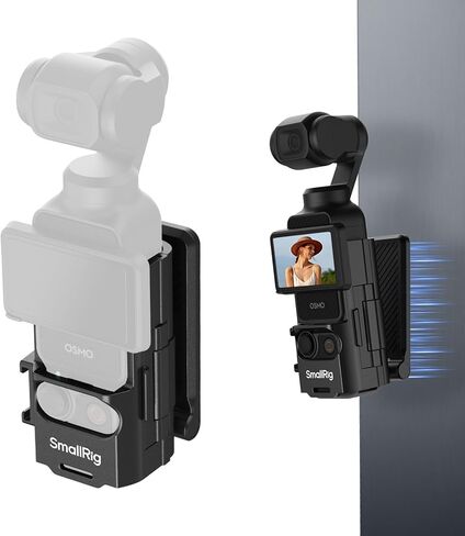 SMALLRIG Expansion Adapter Accessorie for DJI Osmo Pocket 3, Aluminium Protective Cage, 52g Lightweight Mount for Pocket 3, with Cold Shoe Mount, 1/4"-20 Threaded Toles and Claw Ports in Saudi Arabia